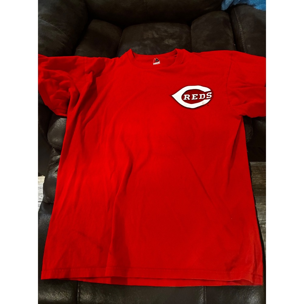 Majestic Cincinnati Reds Todd Frazier 21 MLB Baseball T-Shirt Mens Large Red